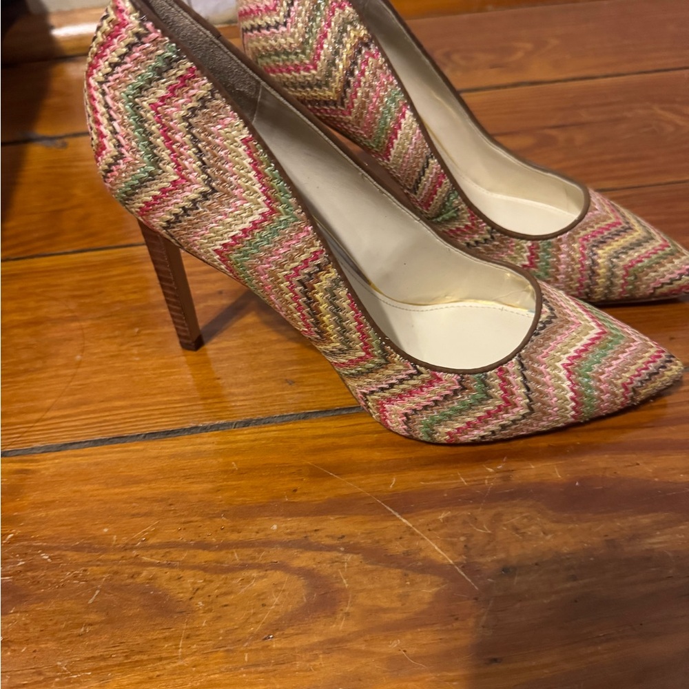 Nine West Multicolor Zigzag Heels